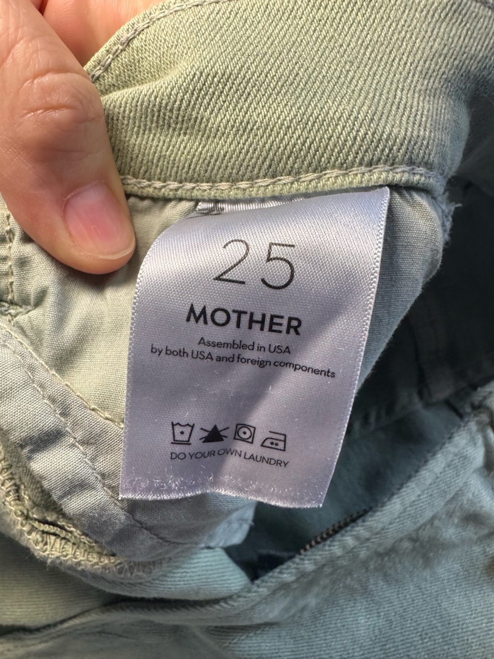 Mother Denim The Hustler Ankle Fray Jean in Iceberg Green Women’s size 25 - Picture 16 of 16